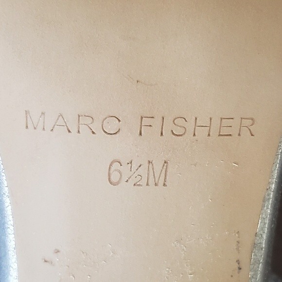 Marc Fisher Bamba Heel Silver Size 6.5 M - Picture 10 of 12